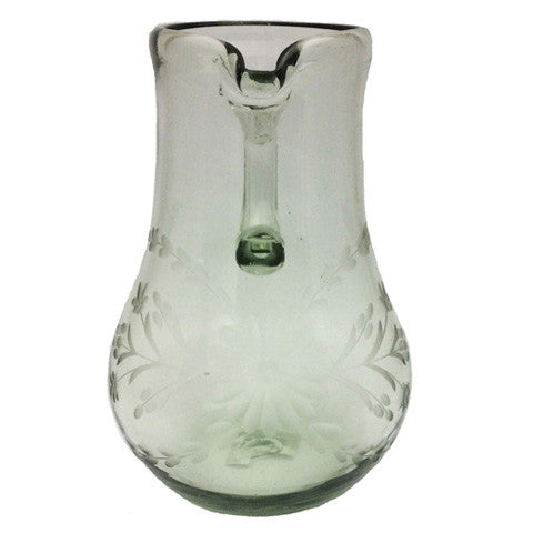 Hand Blown Crystal Etched Glassware